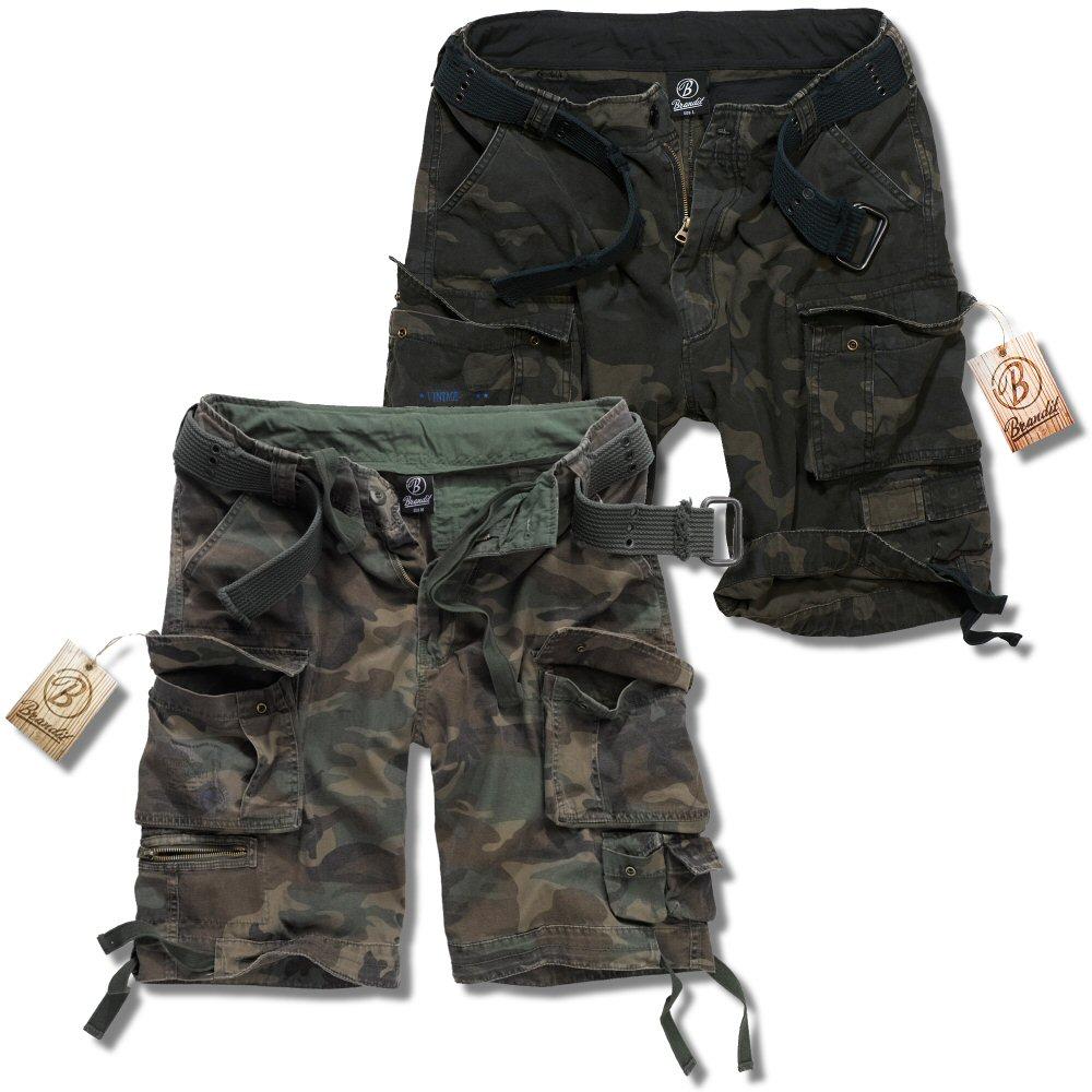 Brandit Washed Belted Premium Combat Cargo Camo Shorts Adaptor Clothing